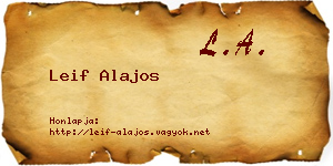 Leif Alajos névjegykártya